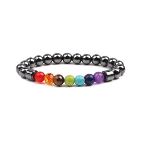 7 CHAKRA HEMATITE BRACELET