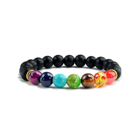 7 CHAKRA ONYX BRACELET