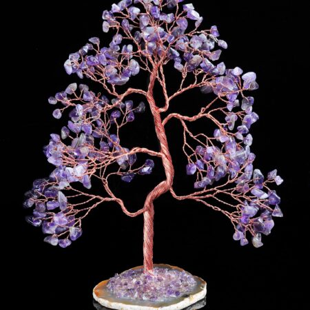 Amethyst With Agate Plate Large Tree