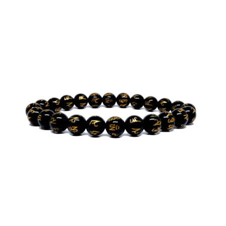 BLACK OM MANI BRACELET
