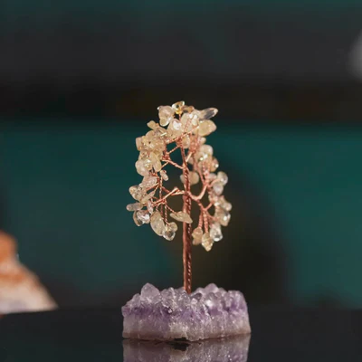 Citrine With Amethyst Cluster Tree