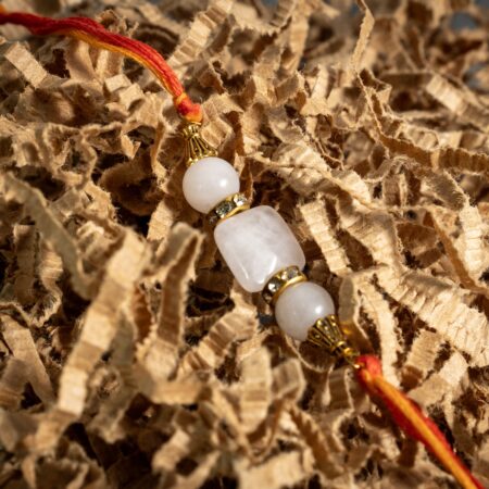 LOVE TUMBLE RAKHI - Rose Quartz.