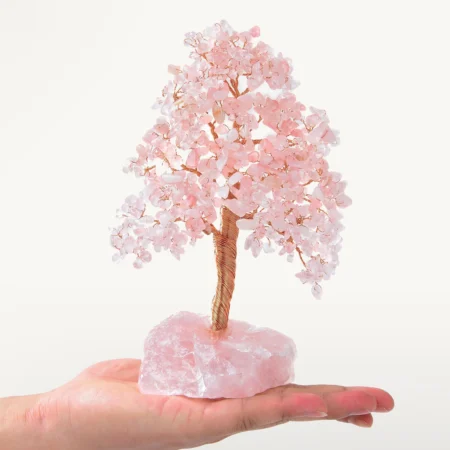 Rose Quartz With Raw Rose Quartz Large Tree