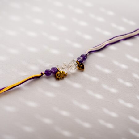 EDUCATION RAKHI - Clear Quartz Chips, Amethyst.